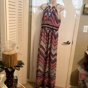 Multicolor Chevron Maxi Dress